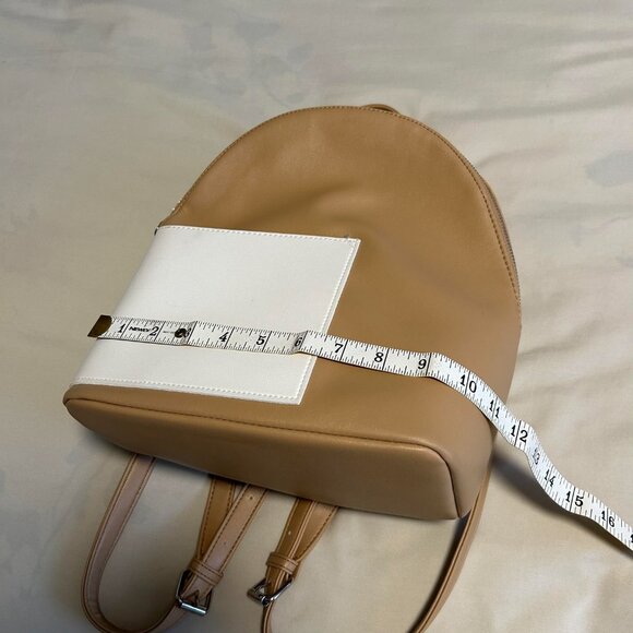 Miniso Beige Faux Leather Backpack - Picture 8 of 9